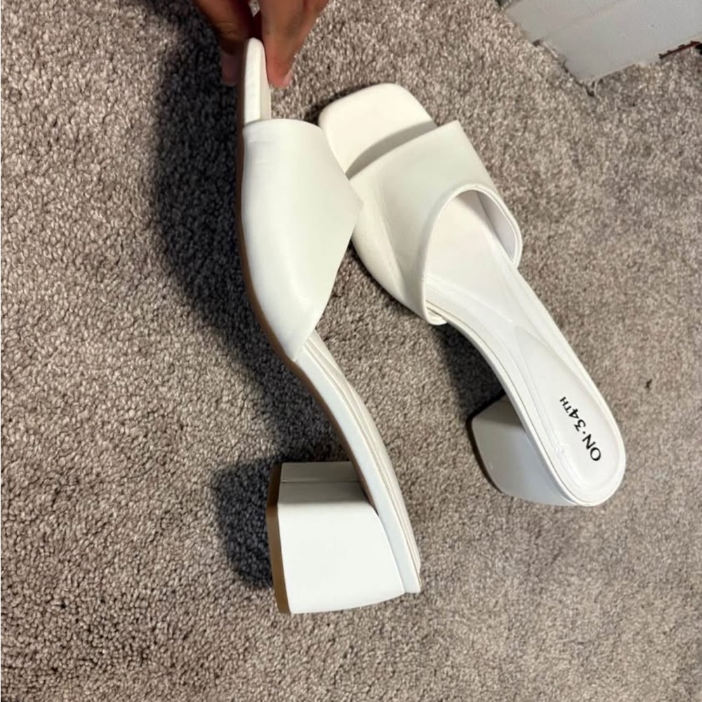 Onex White Women's Mules